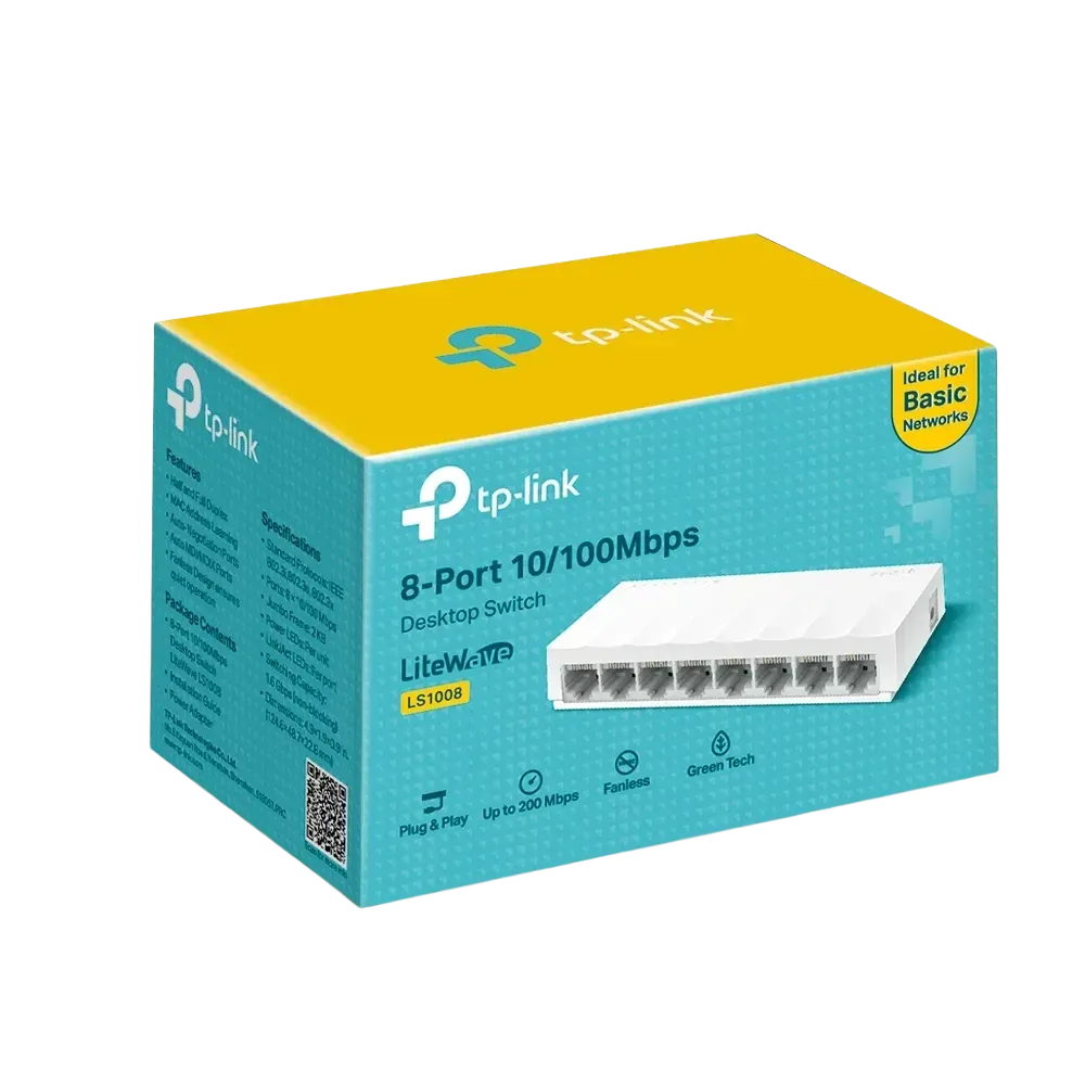 سويتش TP-Link LiteWave LS1008 8-Port 1Gbps غير مُدار أبيض - 1