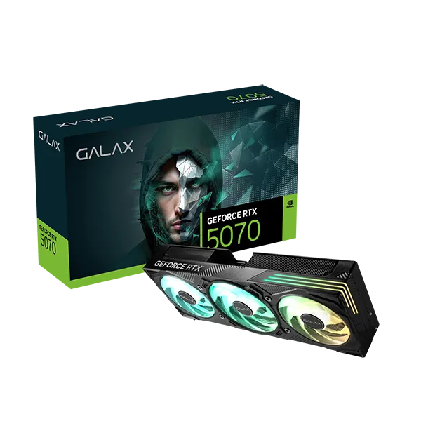 كارت شاشة GALAX GeForce RTX 5070 12GB GDDR7 EX Gamer 1-Click OC أبيض - 1