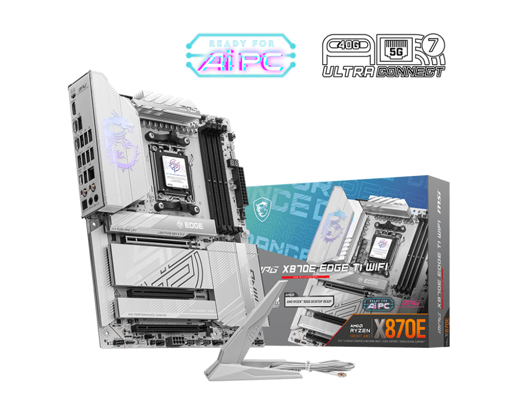 لوحة أم MSI MPG X870E Edge Ti ATX AM5 DDR5 أبيض - 1
