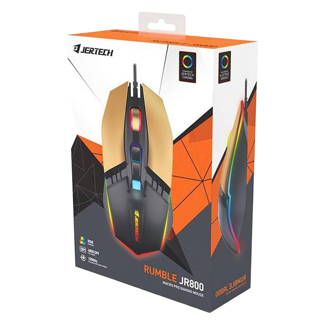 Jertech JR800 Rumble Gaming Mouse 4800 DPI RGB Wired - 1