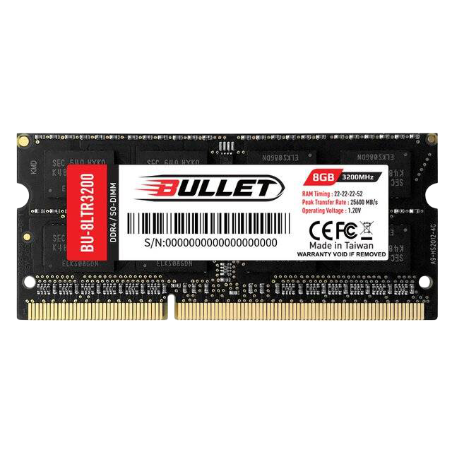 Bullet DDR4 8GB 3200MHz Laptop Memory - 1