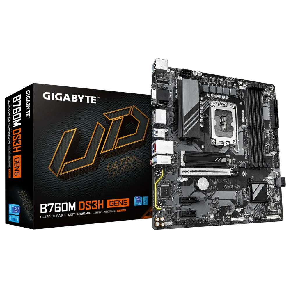 Gigabyte B760M DS3H DDR5 LGA1700 Micro-ATX Motherboard - 1