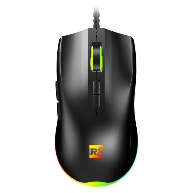 ماوس R8 G201 7200 DPI سلكي RGB أسود - 1