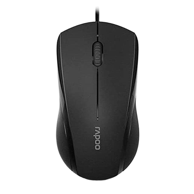 Rapoo N1200 Silent Wired Mouse Black 1000 DPI - 1