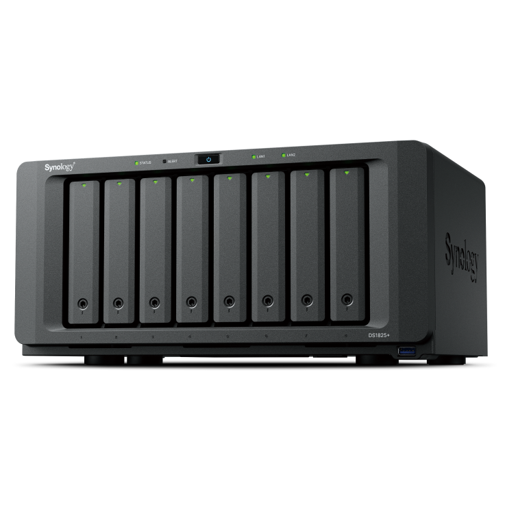 Synology DS1825+ 8-Bay NAS Server Quad-Core 2.5GbE USB-A Storage - 1