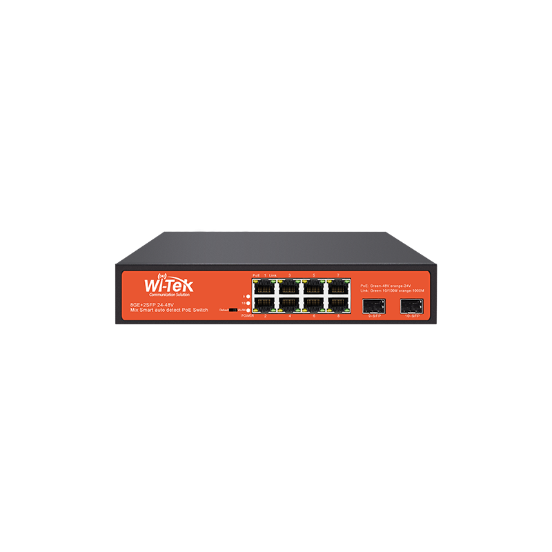 Wi-Tek Alien WI-PS310GF 8-Port Gigabit PoE Switch with 2 SFP Slots - 1