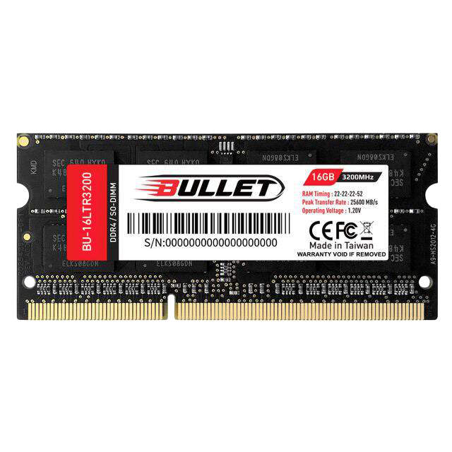 Bullet DDR4 16GB 3200MHz Laptop Memory - 1