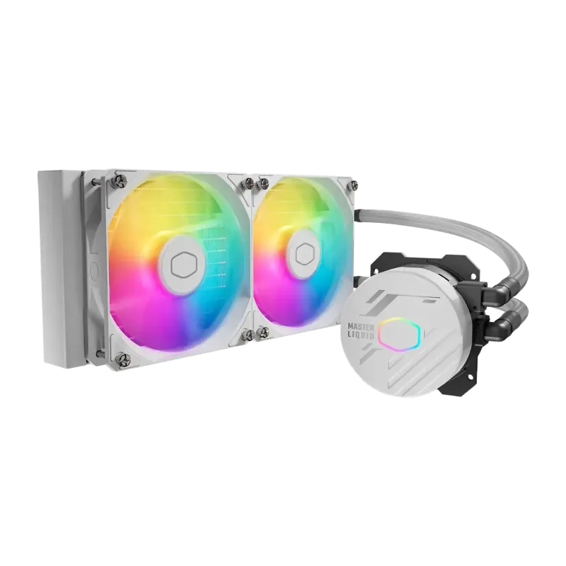 مبرد Cooler Master 240mm AIO سائل ARGB أبيض - 1