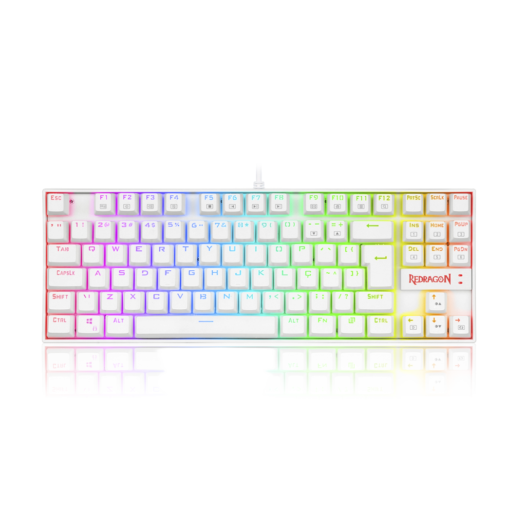 Redragon Kumara K552W Mechanical Gaming Keyboard Wired TKL RGB White - 1