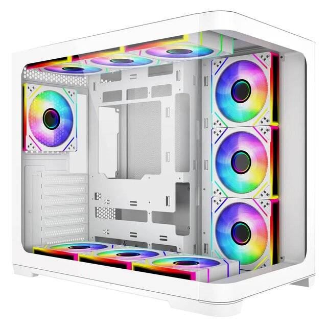 SAMA Neview 2851A Mid-Tower ATX Case White Tempered Glass - 1