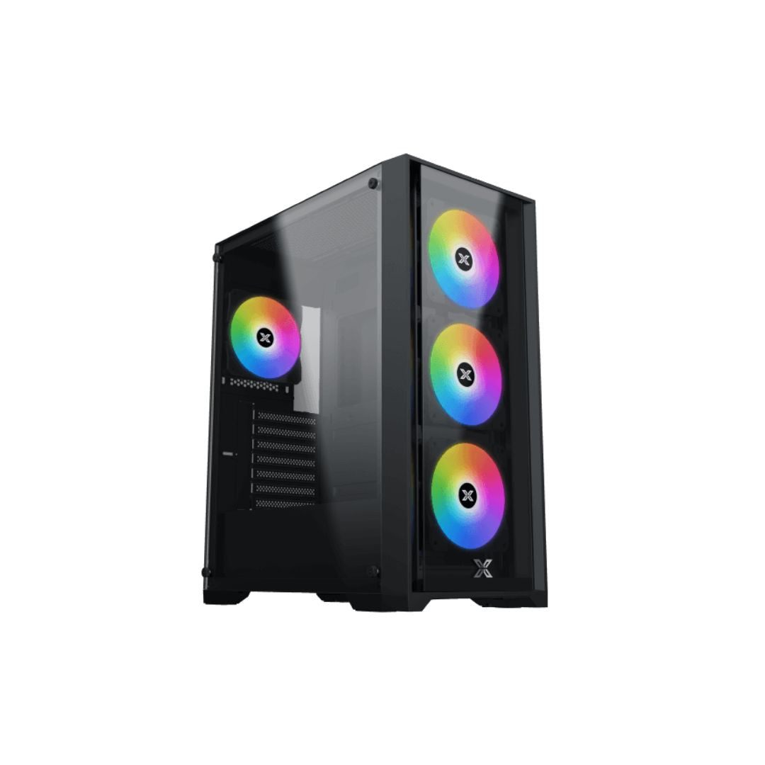 كيس Xigmatek Quantum Mid-Tower ATX أسود 4 مراوح RGB - 1