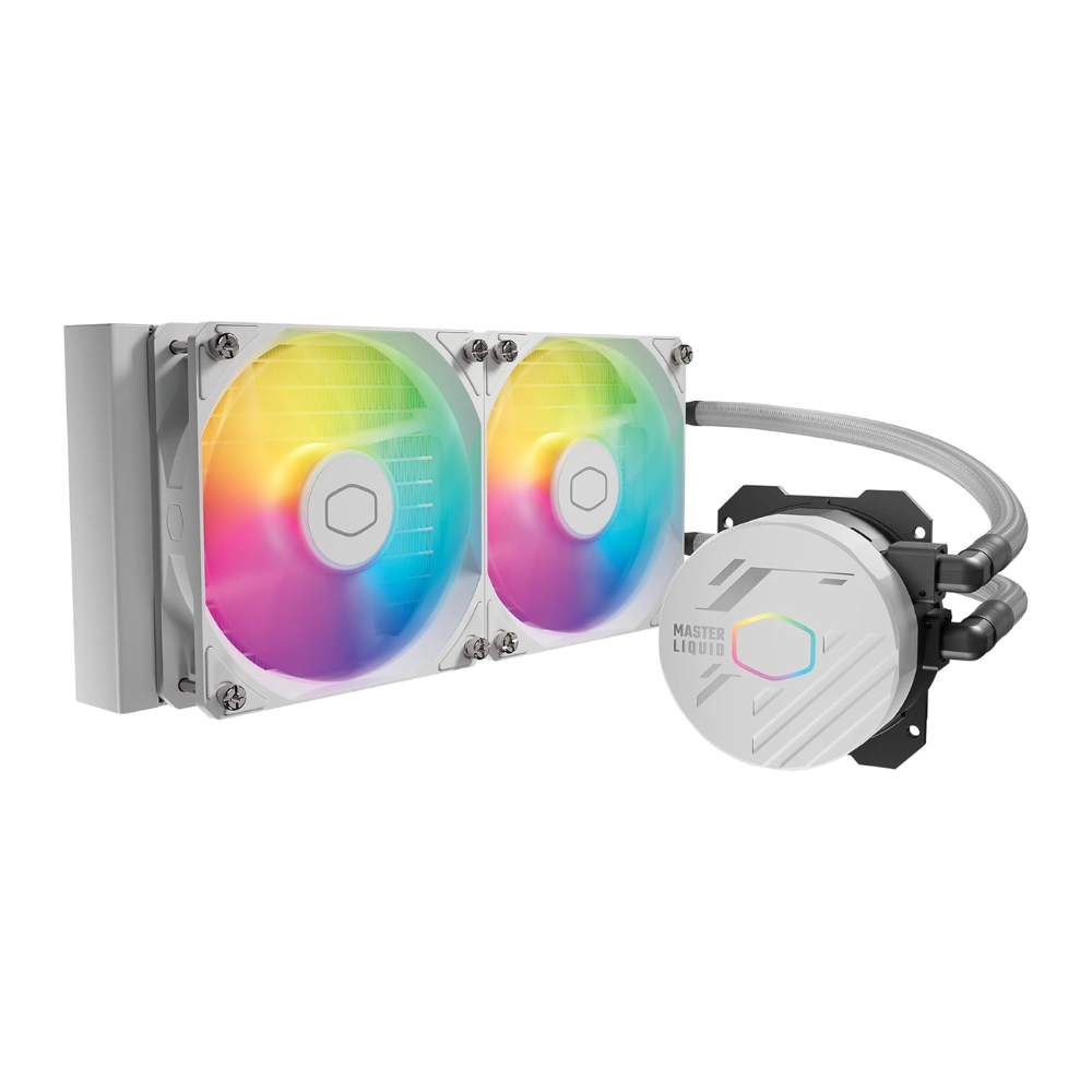 مبرد CoolerMaster MasterLiquid 240L Core 240mm AIO سائل ARGB أبيض - 1