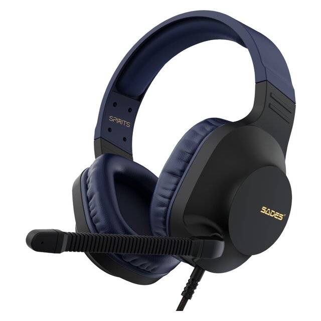 سماعات Sades SA-721 قيمنق مع مايك 3.5mm ذهبي - 1