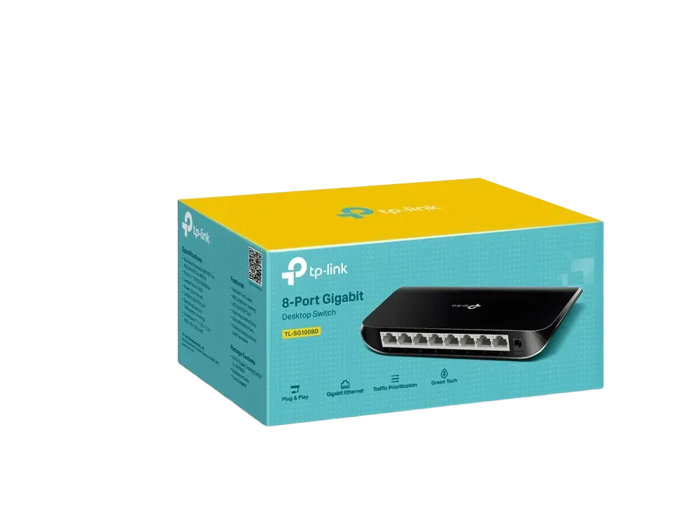 TP-Link TL-SG1008D 8-Port Gigabit 1Gbe Unmanaged Switch - 1
