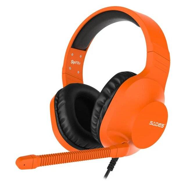 Sades SA-721 Wired Gaming Headset with Microphone 3.5mm Orange - 1