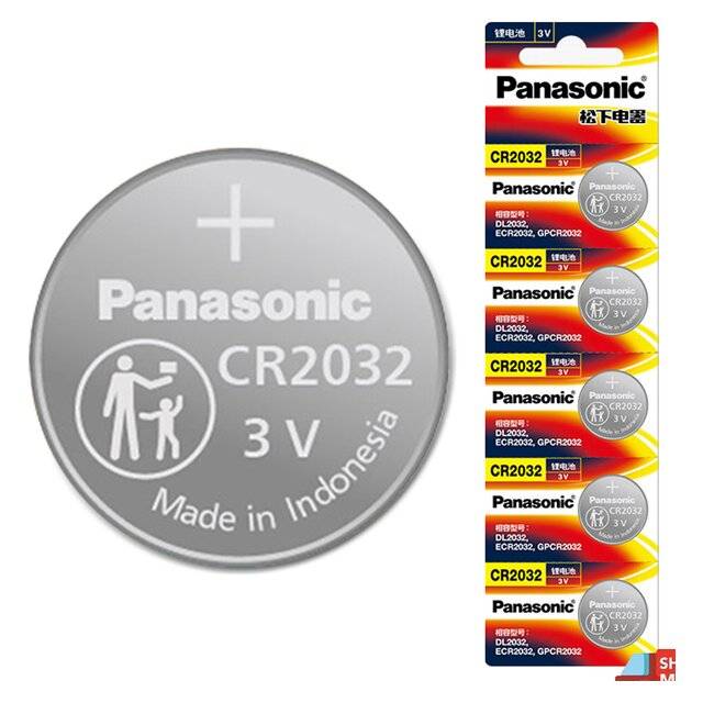 شاحن Panasonic CR2032 3V ليثيوم كوين سيل 1W (5 قطع) - 1