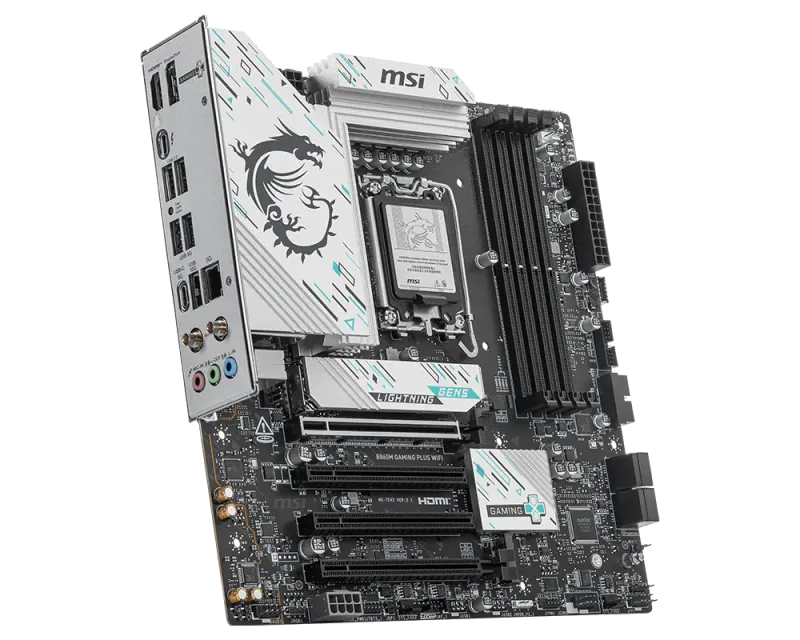 MSI Gaming Plus B860 Micro-ATX LGA1851 Motherboard WiFi - 1