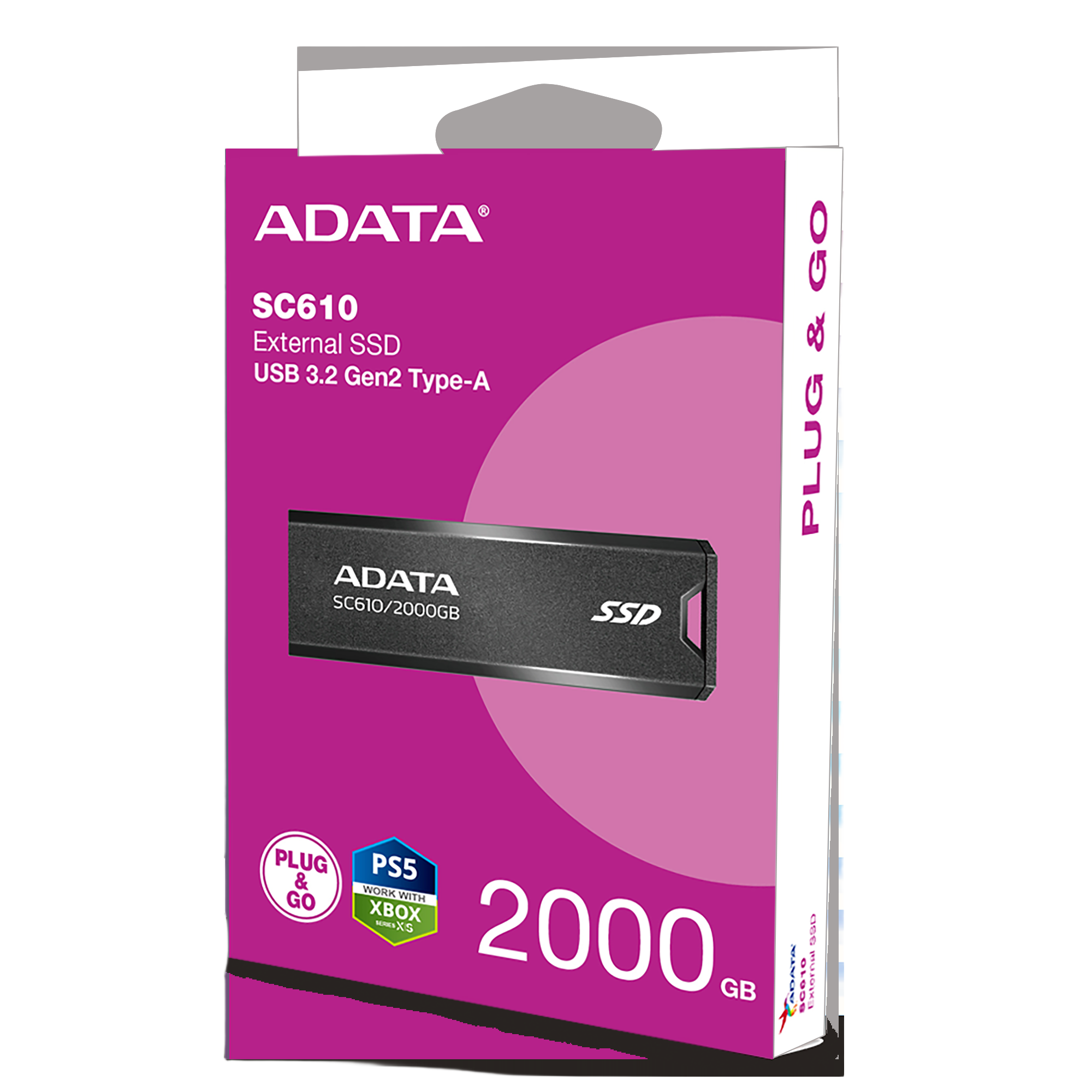 ADATA SC610 2TB USB-C External SSD - 1