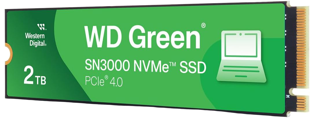 Western Digital Green SN3000 2TB NVMe M.2 PCIe 4.0 SSD - 1