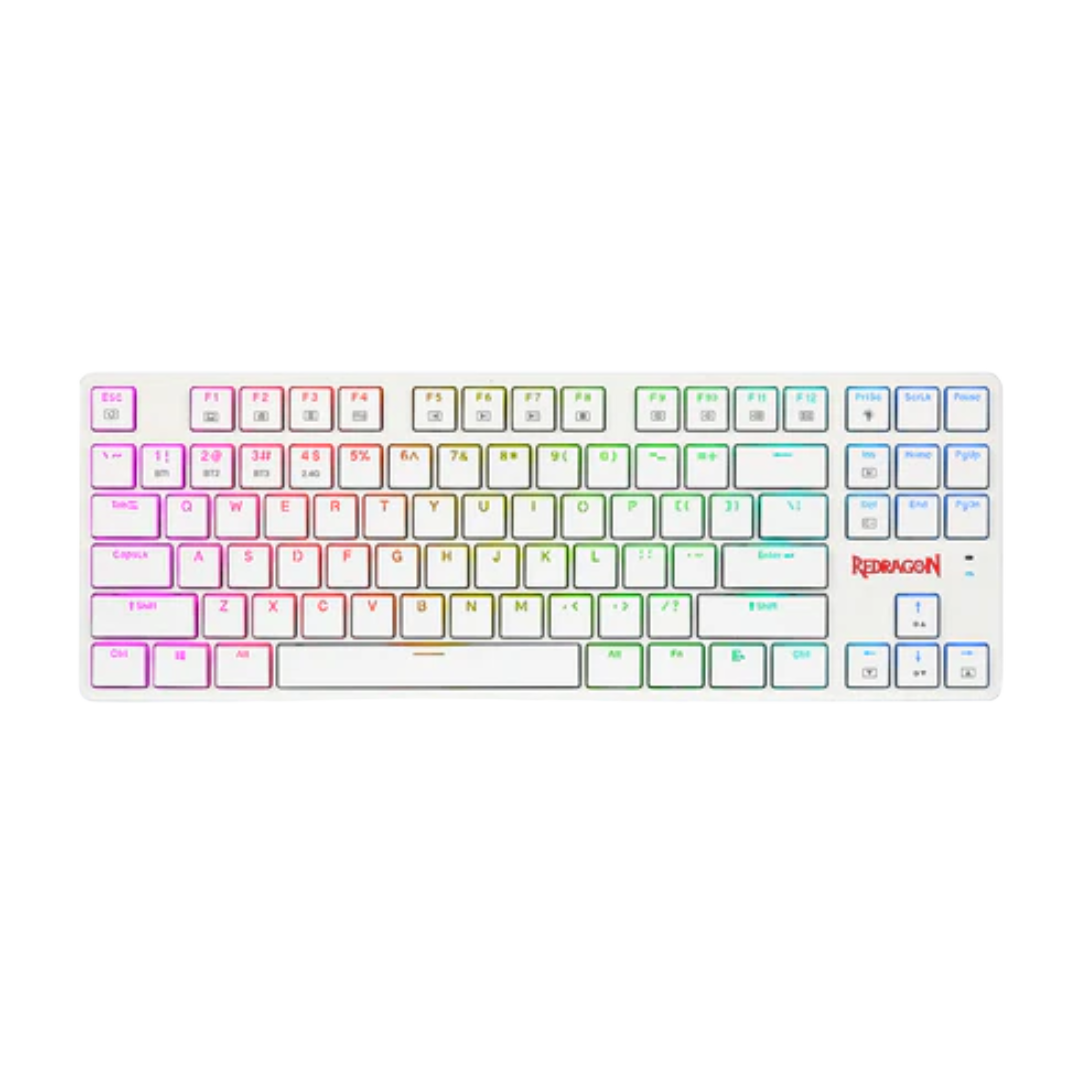 Redragon Anubis K539 80% Mechanical Keyboard Wireless RGB White - 1