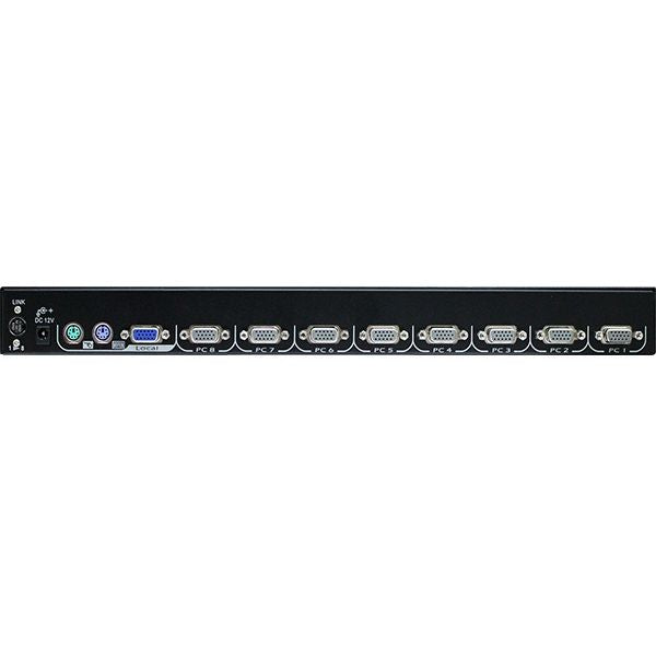 Rextron IUM-108D 8-Port 1GbE KVM Switch USB PS/2 VGA Rackmount - 1