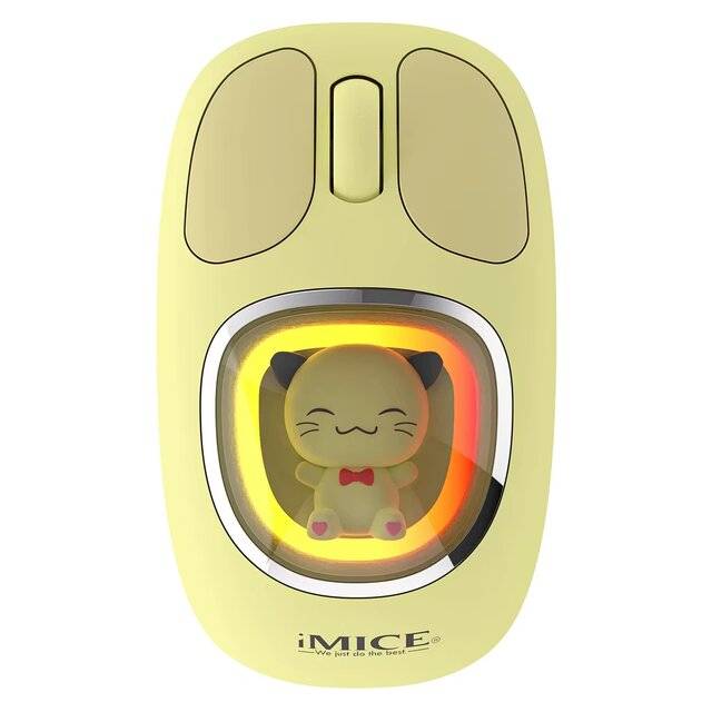 iMice W-540 1600 DPI Dual-Mode Office Mouse Yellow - 1