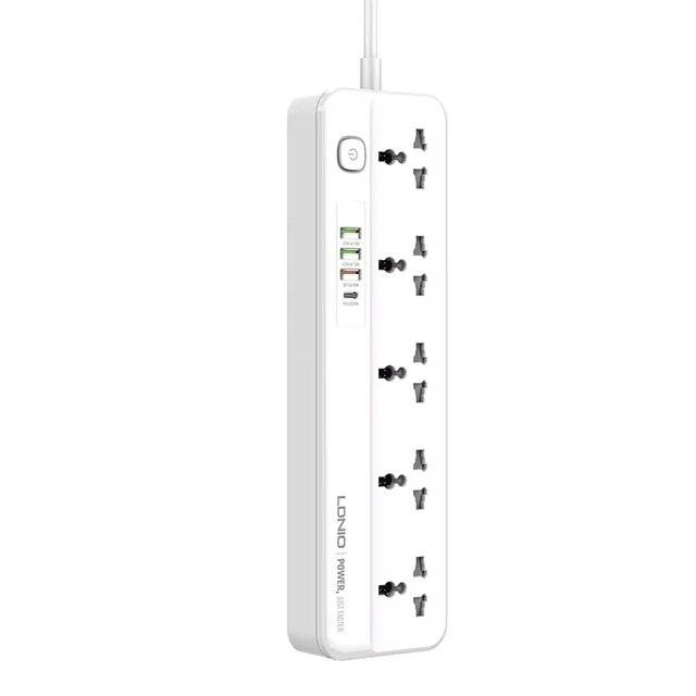 اكسسوار LDNIO SC5415 باور ستريب 5 منافذ 4 USB 2500W - 1