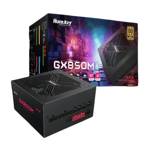 Huntkey GX850M 850W 80+ Gold Plus Fully Modular PSU Black - 1
