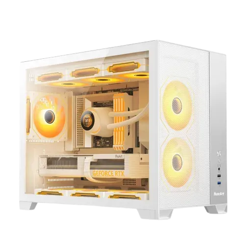 Huntkey Wind F820 Mesh Mid-Tower Case White ARGB - 1