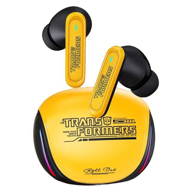 سماعات Transformers Bumblebee T10 Pro بلوتوث 6.0 مع مايك أصفر - 1