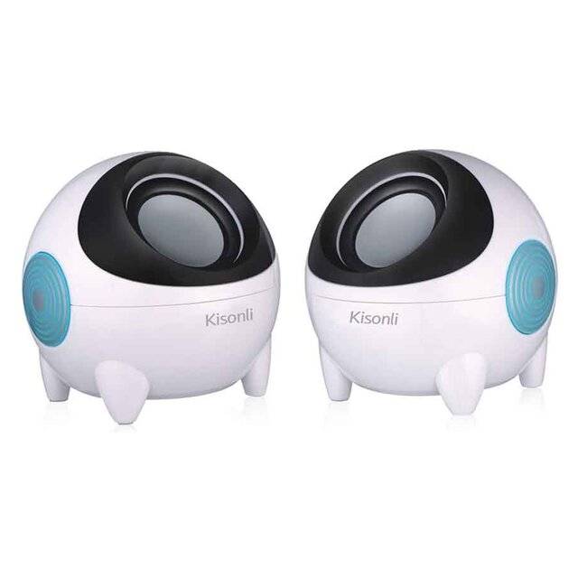 سبيكر Kisonli K800 2.0 قناة 3W USB أبيض - 1
