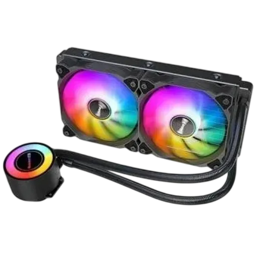 Huntkey Tiger Shark GX240R 240mm AIO Liquid Cooler ARGB Black - 1
