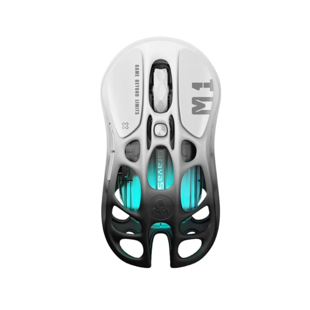 GravaStar Mercury M1 Pro 26000 DPI Tri-Mode RGB Gaming Mouse (2.4G/BT/Wired) Black - 1
