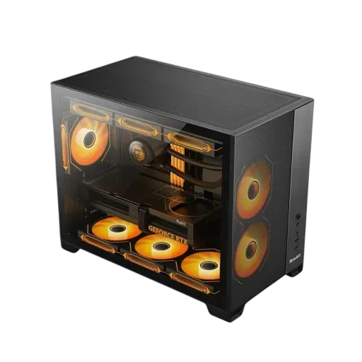 Huntkey Wind F820 Mid-Tower Case Black Mesh ARGB - 1