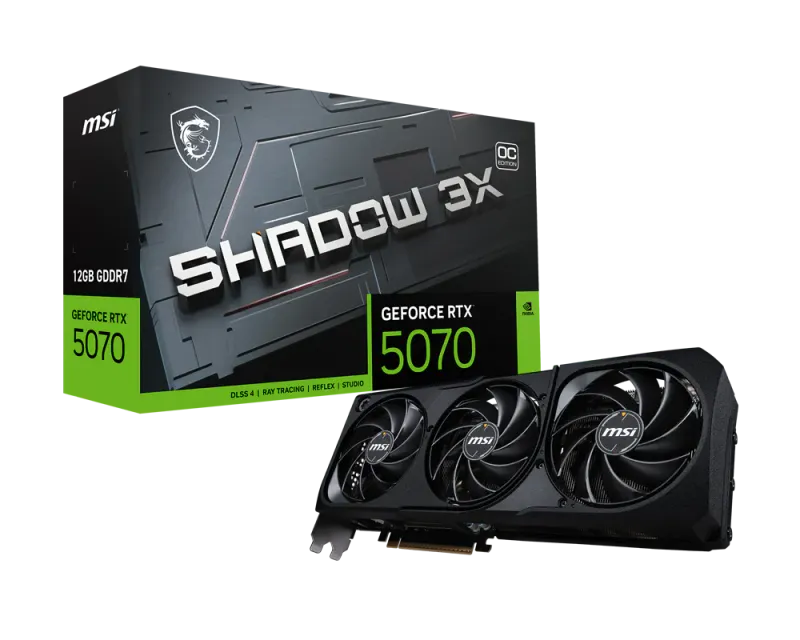 كارت شاشة MSI RTX 5070 12GB GDDR7 Shadow 3X OC Edition - 1