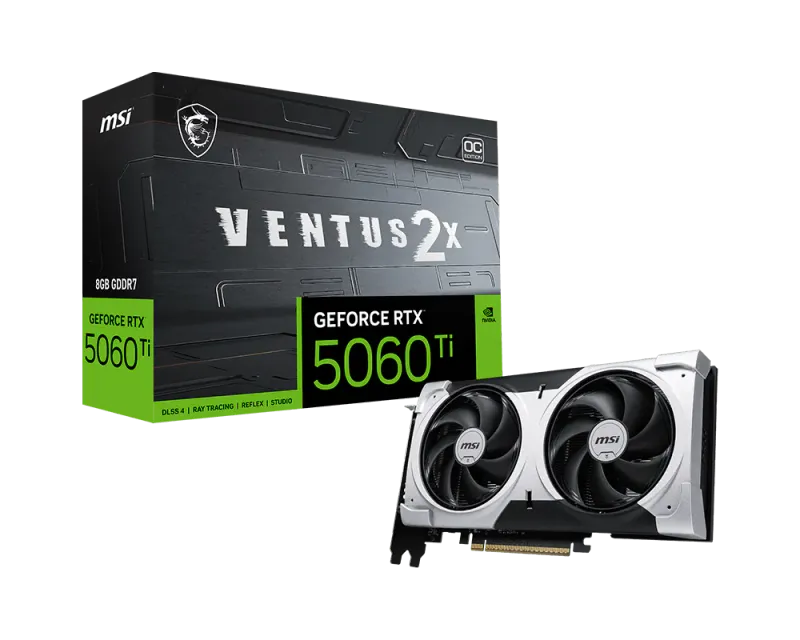 كارت شاشة MSI Ventus GeForce RTX 5060 8GB GDDR7 OC Edition - 1