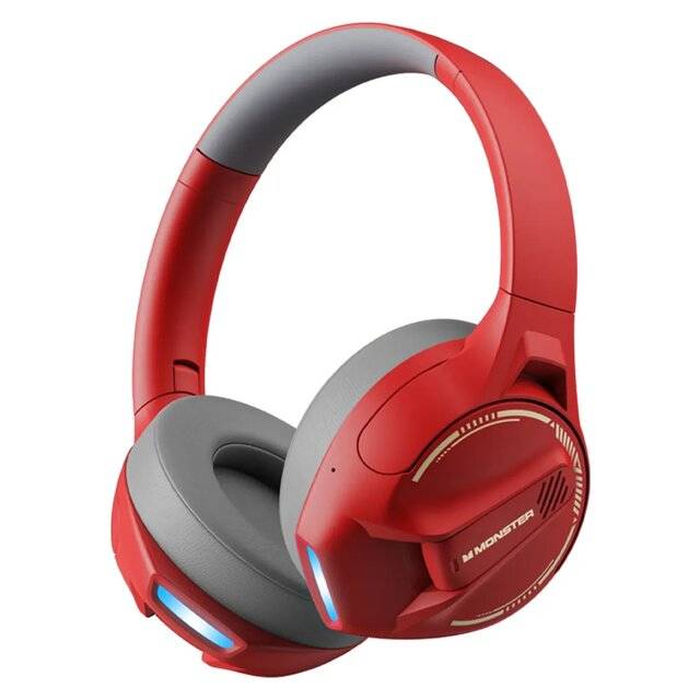 Monster Storm XKH03 Over-Ear Bluetooth Headphones Red - 1