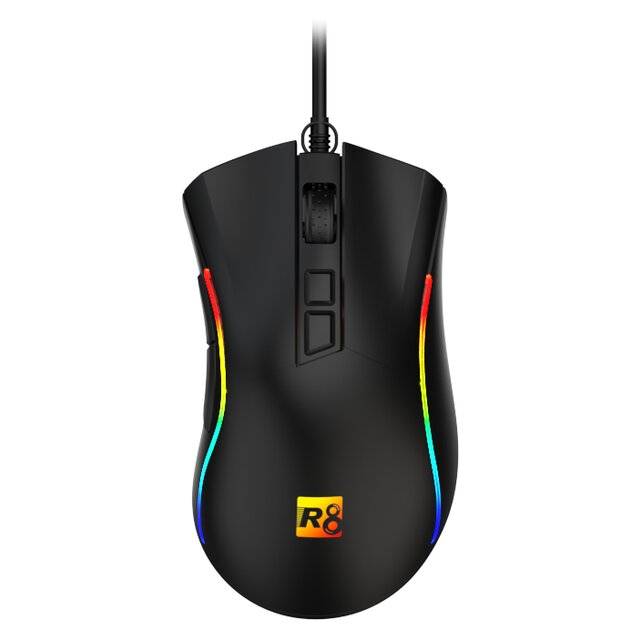 ماوس R8 G209 7200 DPI سلكي RGB أسود - 1