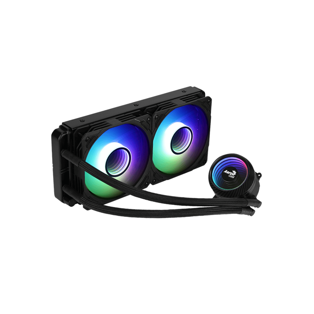 AeroCool Mirage L240 240mm AIO Liquid Cooler 400W TDP ARGB Black - 1
