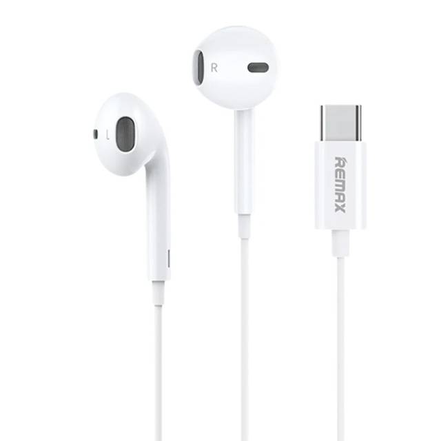 Remax RM-702A Wired Earphones with Mic Type-C White - 1