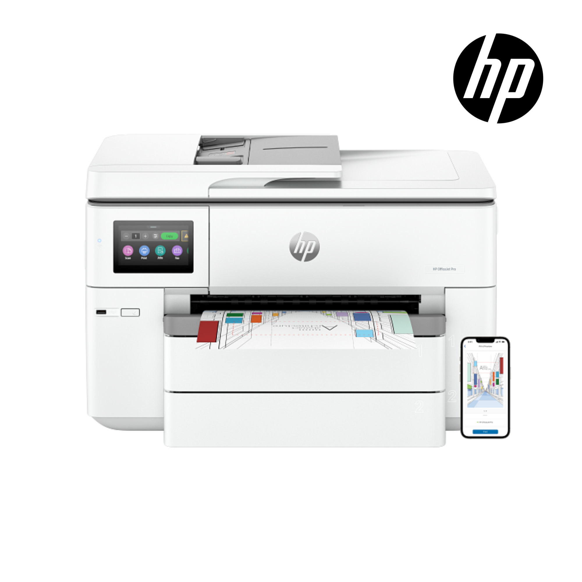 طابعة متعددة الوظائف HP OfficeJet Pro 9730 Dual-Mode - 1