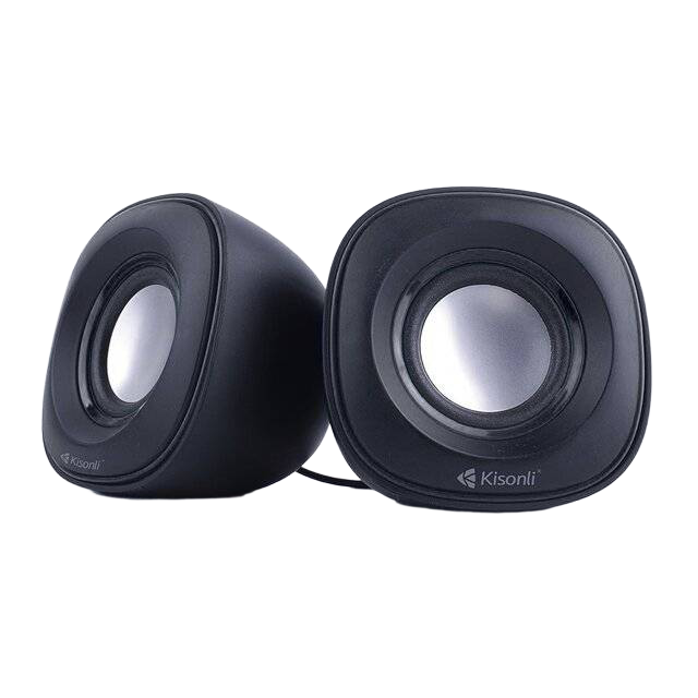 Kisonli V350 Mini Speakers Black USB Wired - 1