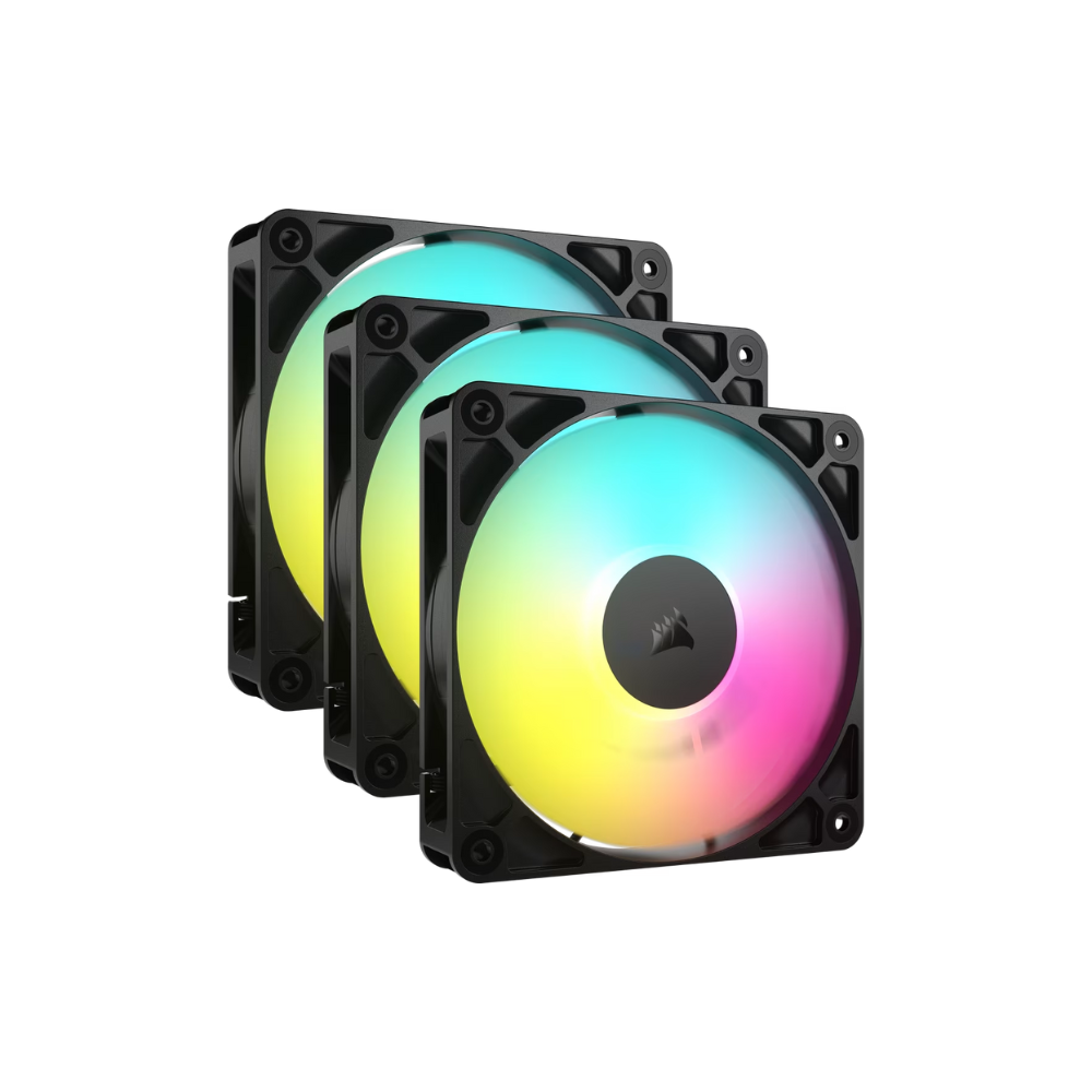 مبرد Corsair RS120 120mm ARGB 3-Pack أسود - 1