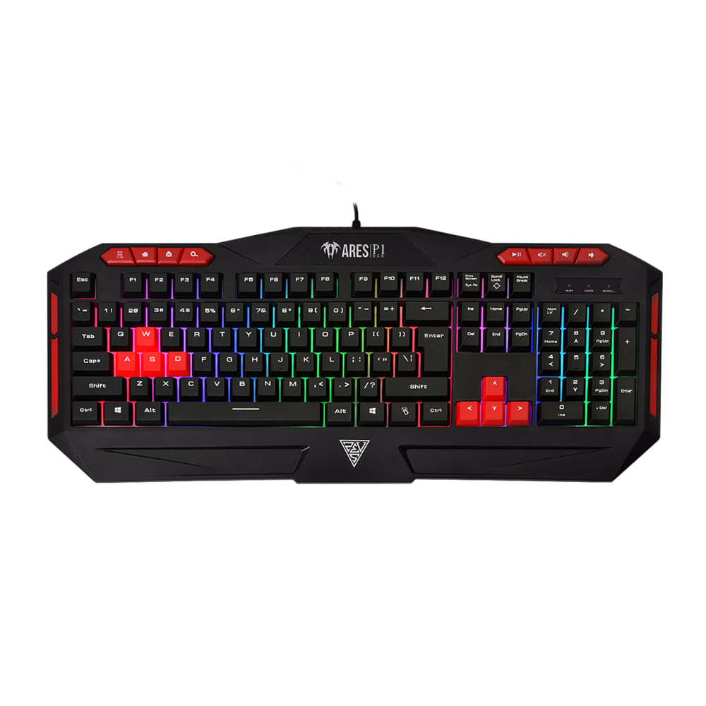 GAMDIAS Ares P1 Full-Size Membrane Keyboard USB RGB Black - 1