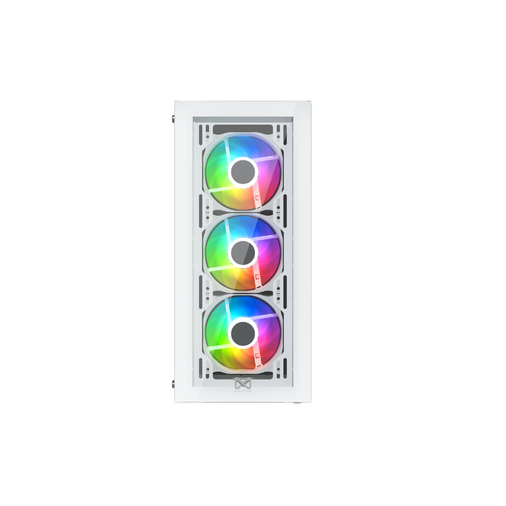 كيس MNTOB MN-2088W Mid-Tower أبيض 4 Fan RGB - 1