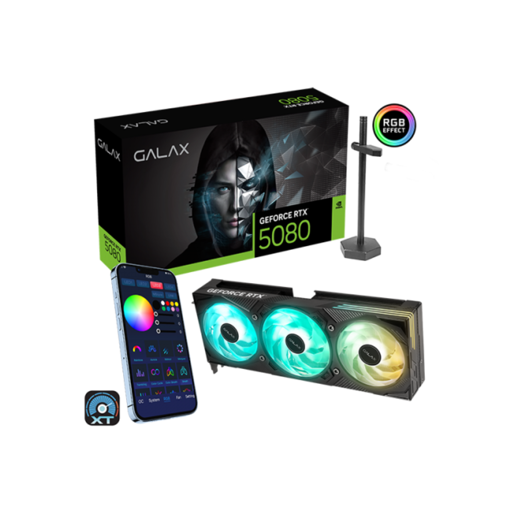 كارت شاشة GALAX EX GeForce RTX 5080 16GB GDDR7 1-Click OC Edition أسود - 1