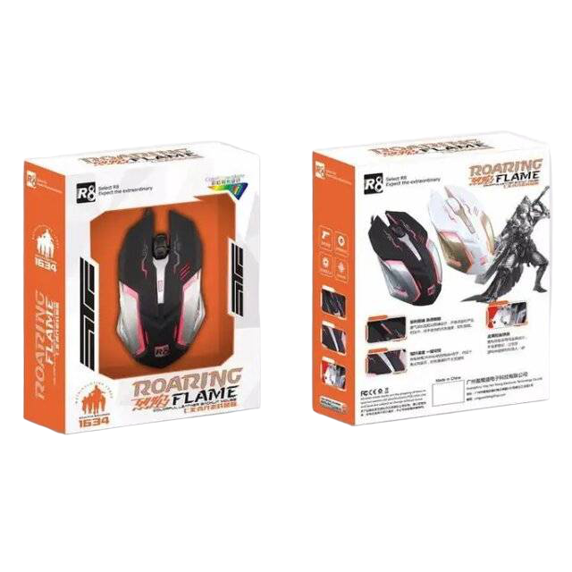 R8 1634 Wired Gaming Mouse 3600 DPI Black - 1