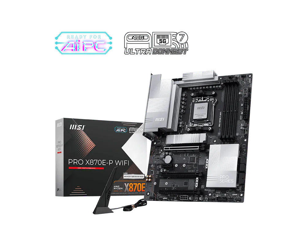 MSI PRO X870E-P ATX Motherboard AM5 DDR5 - 1