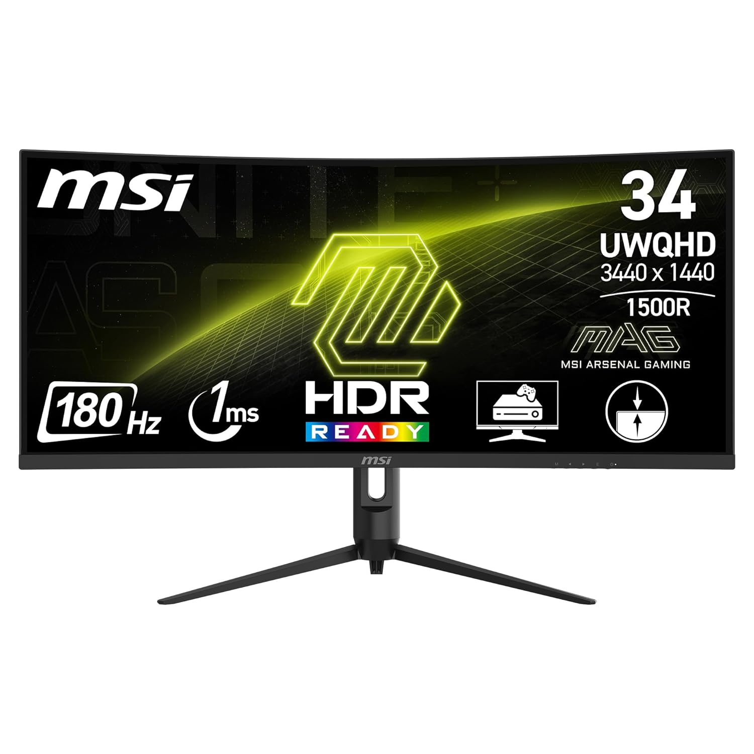 شاشة MSI MAG 342CQR E2 34″ 3440x1440 180Hz VA قيمنق - 1