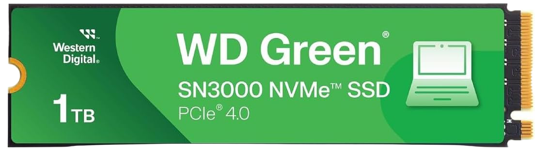 Western Digital Green SN3000 1TB NVMe M.2 PCIe 4.0 SSD - 1